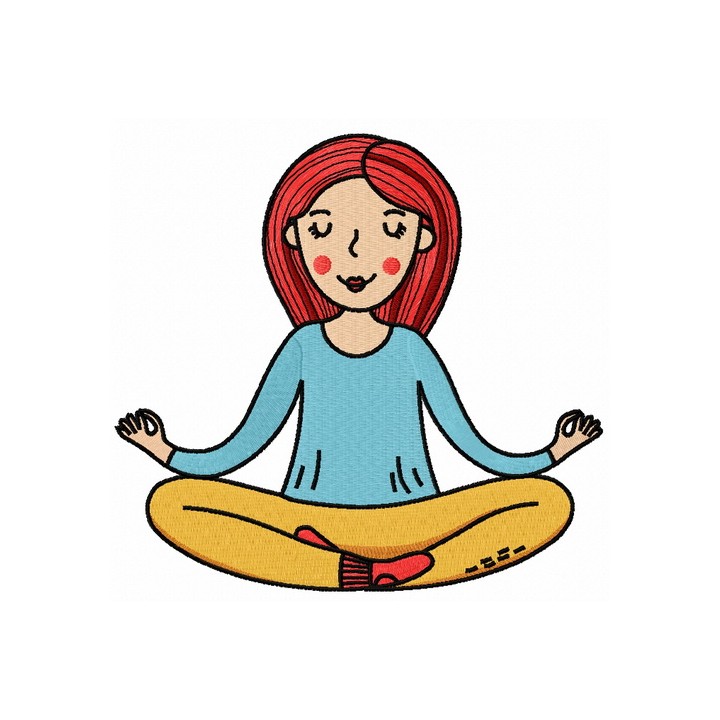 Serenity's Sanctuary Yoga embroidery design - Embroidery Design