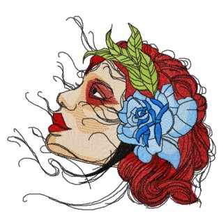 Red-haired girl embroidery design - Embroidery Design