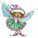 Preview of a cute winter fairy embroidery design featuring intricate stitching patterns for seasonal projects.