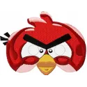 Preview of the Angry Bird red 5 embroidery design, showcasing a vibrant and playful character for creative stitching project…