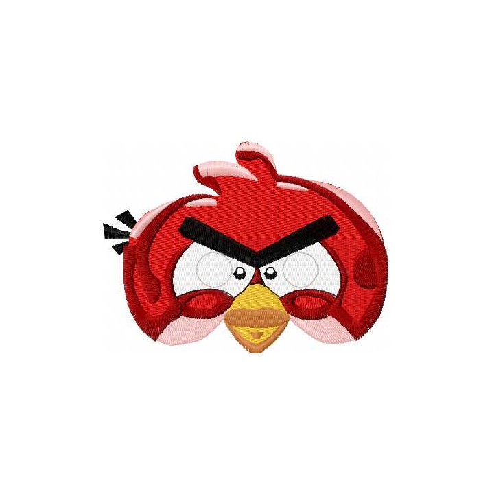 Angry Bird red 5 embroidery design - Embroidery Design