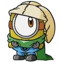 Strange Minion 3 embroidery design from Despicable Me, featuring a whimsical character ready for your creative projects.