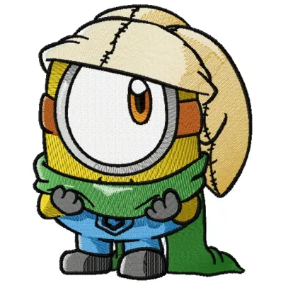 Strange Minion 3 embroidery design from Despicable Me, featuring a whimsical character ready for your creative projects.