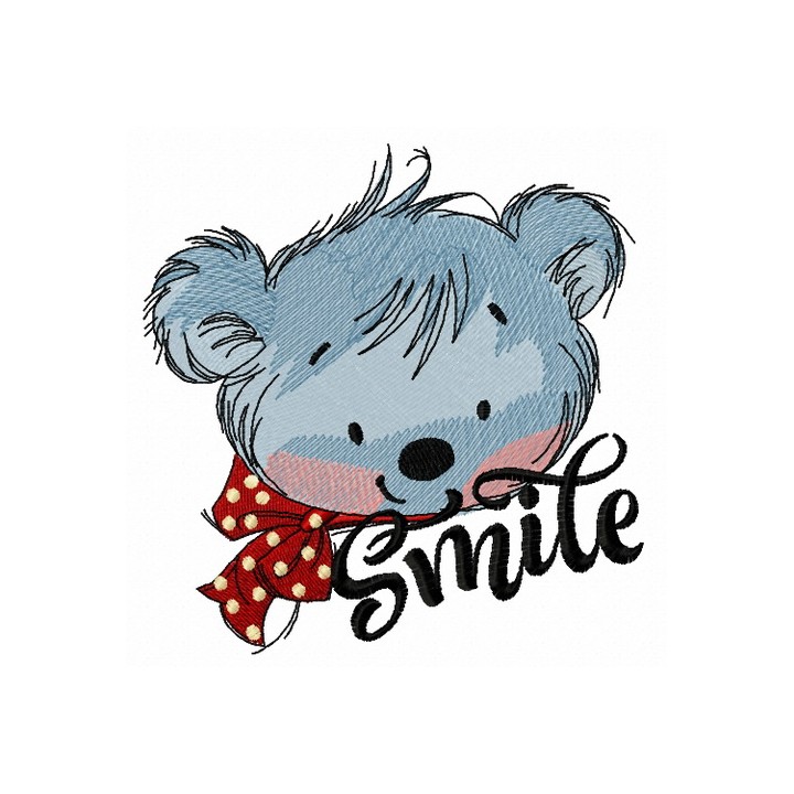 Teddy's smile embroidery design - Embroidery Design