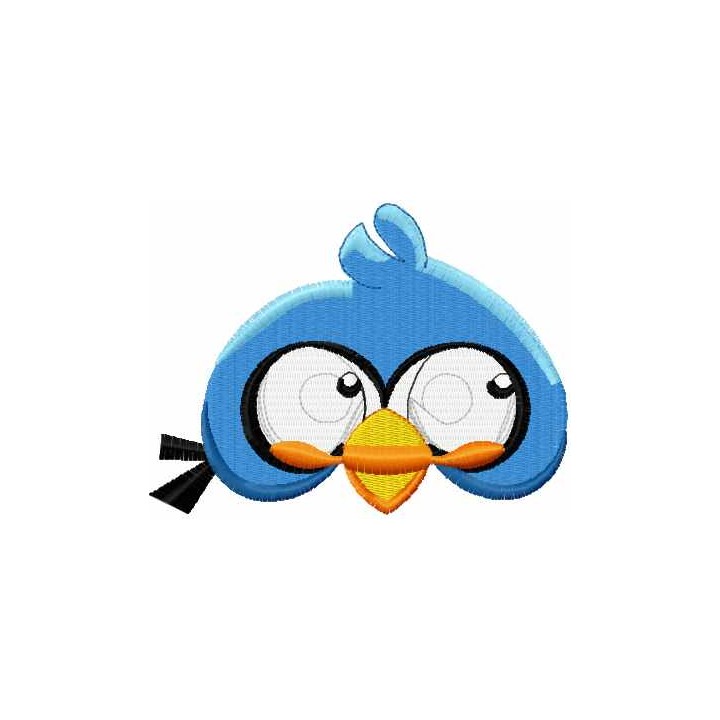 Angry Bird blue 3 embroidery design - Embroidery Design