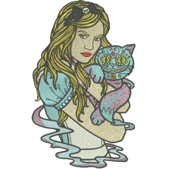 Alice modern look embroidery design - Embroidery Design