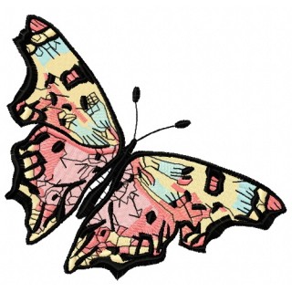 Patch butterfly embroidery design - Embroidery Design