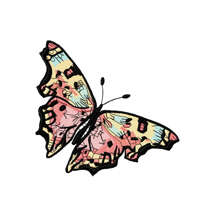 Patch butterfly embroidery design - Embroidery Design