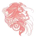 Preview of the Exotic Beauty 2 embroidery design, featuring intricate patterns ideal for girls and women.