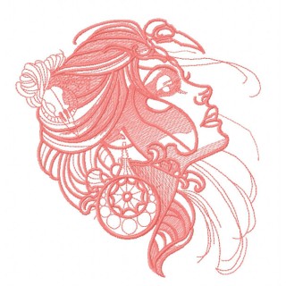 Exotic beauty 2 embroidery design - Embroidery Design