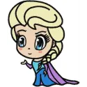 Preview of Elsa Chibi 3 embroidery design featuring a whimsical character from Frozen, ideal for creative stitching projects.