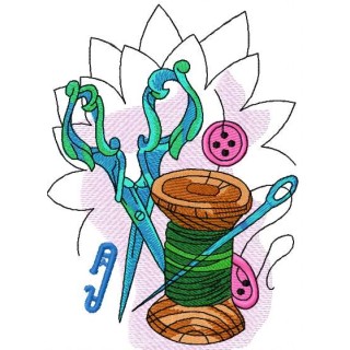 Needlework set embroidery design - Embroidery Design