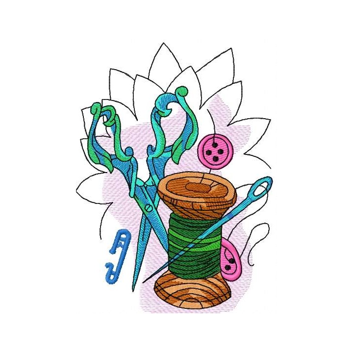 Needlework set embroidery design - Embroidery Design