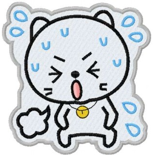 Sticker Angry kitty embroidery design - Embroidery Design