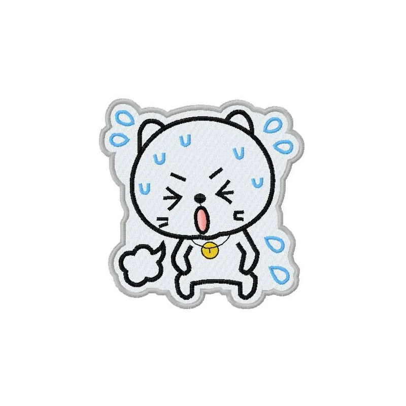 Preview of the Sticker Angry Kitty embroidery design featuring a playful kitty motif for creative stitching projects.