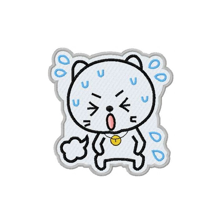 Sticker Angry kitty embroidery design - Embroidery Design