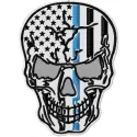 Preview of a patriotic skull embroidery design featuring American flag elements, ideal for creative stitching projects.