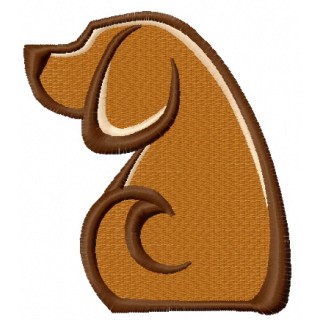 Faithful dog embroidery design - Embroidery Design