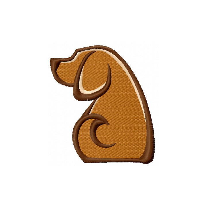 Faithful dog embroidery design - Embroidery Design