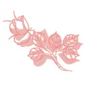 Nice rose embroidery design showcasing a beautiful floral motif, perfect for embellishing fabrics like t-shirts and tote bag…