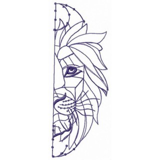 Crystal lion embroidery design - Embroidery Design