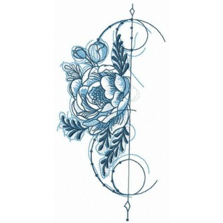 Decoration with peony embroidery design - Embroidery Design