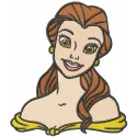 Pretty Belle embroidery design inspired by Beauty and the Beast, showcasing delicate stitched motifs for creative projects.