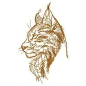 Maine coon cat embroidery design showcasing intricate stitching patterns for crafting enthusiasts.