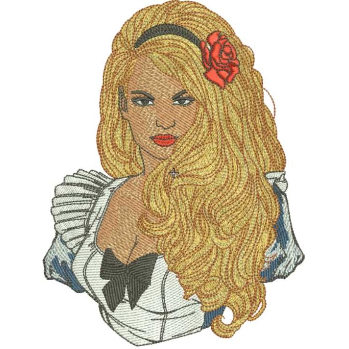 Alice in Wonderland new look embroidery design - Embroidery Design