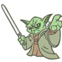 Yoda 7 embroidery design featuring a whimsical depiction of Yoda from Star Wars, ideal for various stitching projects.