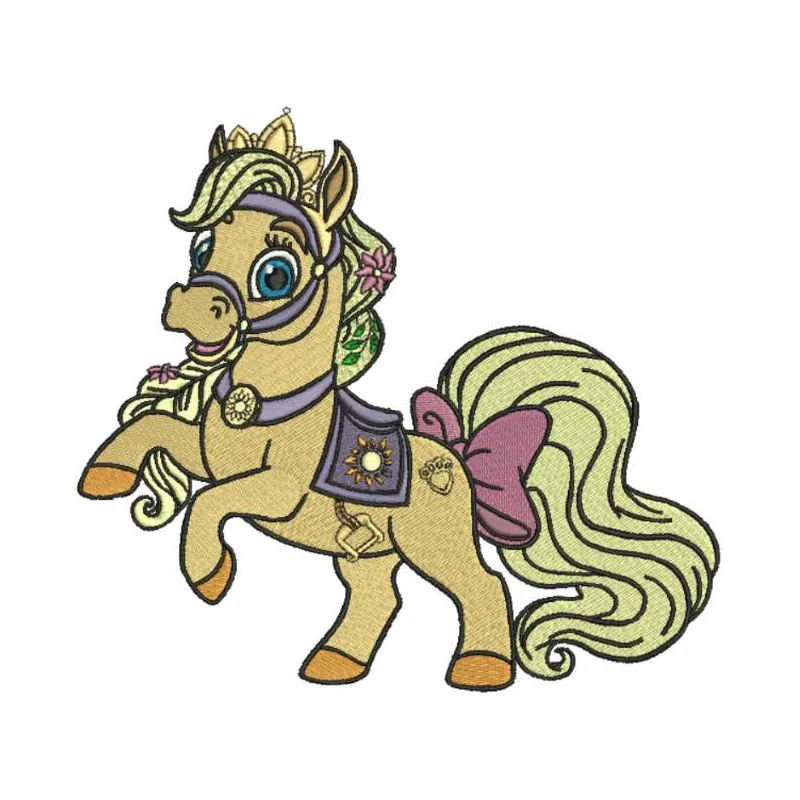 Blondie 3 embroidery design featuring a whimsical palace pet, perfect for stitching on t-shirts and tote bags.