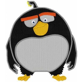 Black bird embroidery design - Embroidery Design