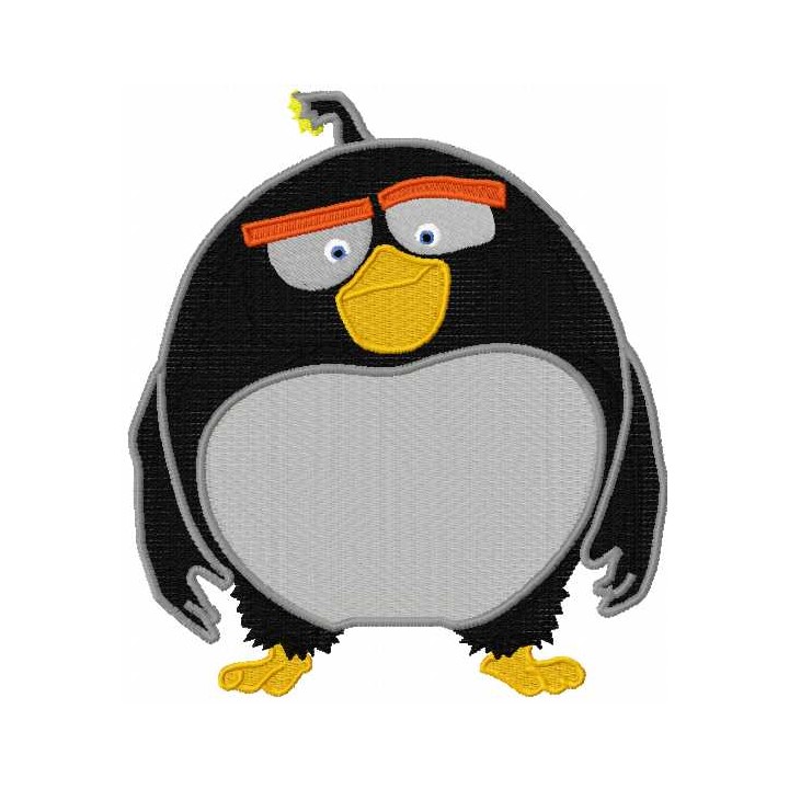 Black bird embroidery design - Embroidery Design