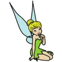Preview of Tinkerbell 28 embroidery design featuring a whimsical fairy motif, ideal for various fabric projects.
