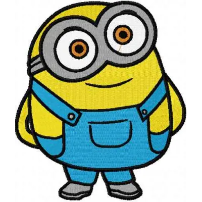 Minion Bob embroidery design preview showcasing a fun stitched motif from Despicable Me collection.