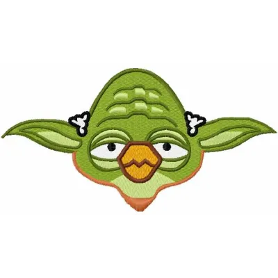 Preview of the Birds Yoda 3 embroidery design featuring whimsical birds inspired by Star Wars.