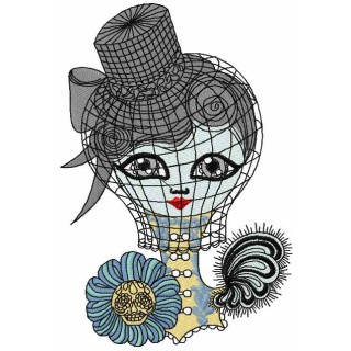 Strange doll embroidery design - Embroidery Design