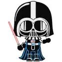 Chibi Darth Vader embroidery design featuring a cute, cartoonish version of the iconic Star Wars character.