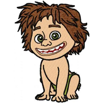 Spot embroidery design featuring the character from The Good Dinosaur, ideal for playful stitching projects.