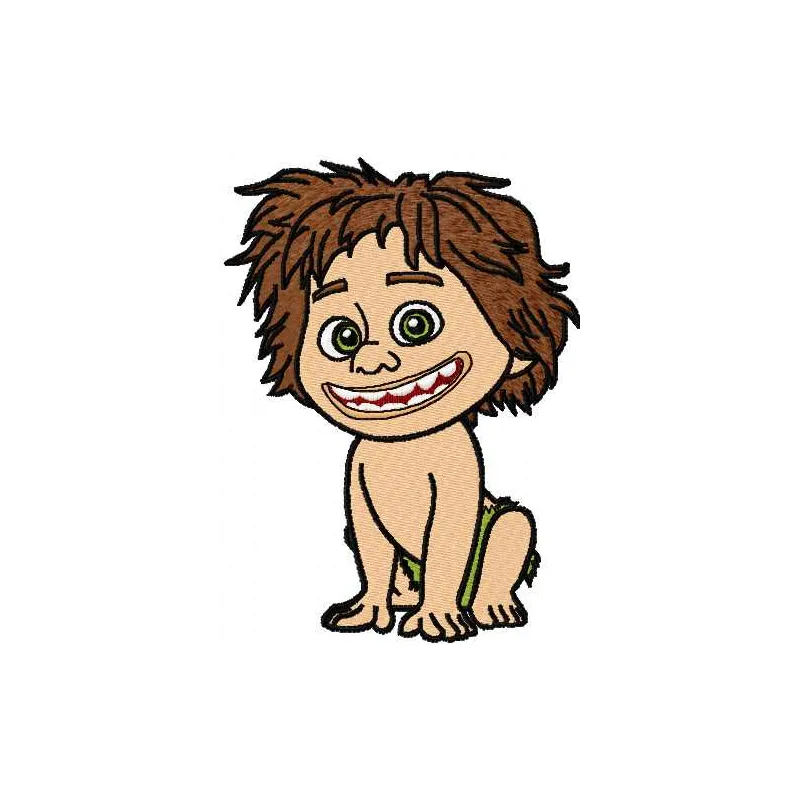 Spot embroidery design featuring the character from The Good Dinosaur, ideal for playful stitching projects.