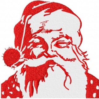 Santa Claus red and white embroidery design - Embroidery Design