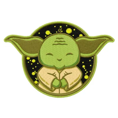 Embroidery design preview of Cute Yoda 2 stitching pattern from the Star Wars collection.