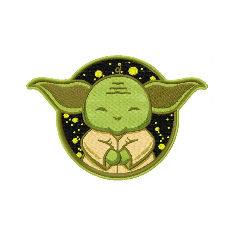 Embroidery design preview of Cute Yoda 2 stitching pattern from the Star Wars collection.