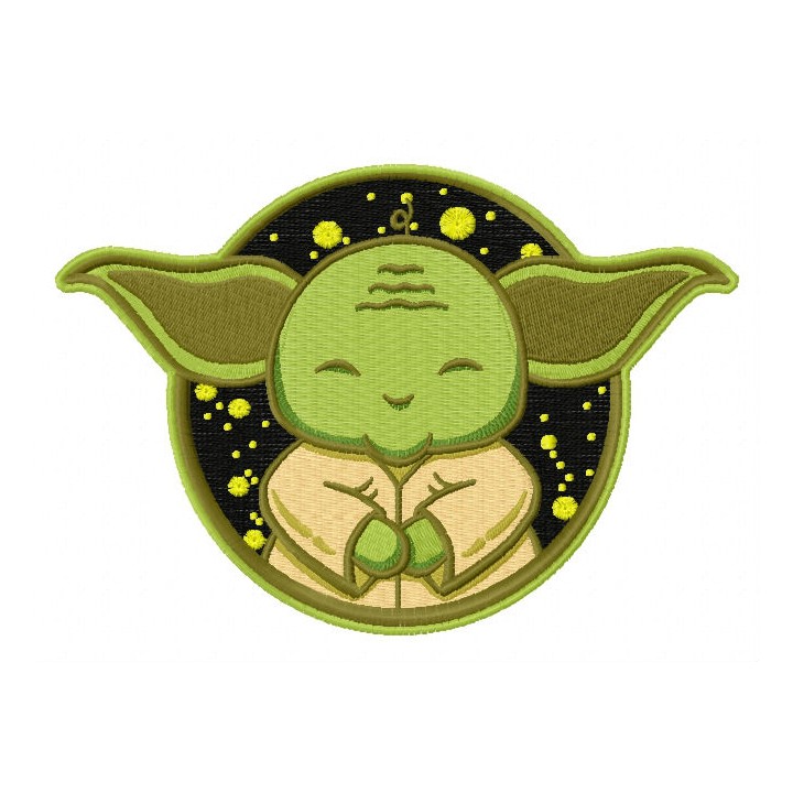 Cute Yoda 2 embroidery design - Embroidery Design