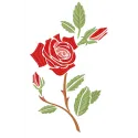Preview of the Red Rose 3 embroidery design, showcasing a beautiful floral motif for stitching on various fabrics.