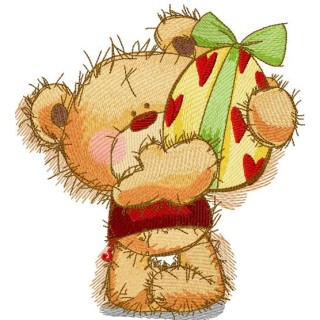 Teddy Bear Easter egg 4 embroidery design - Embroidery Design