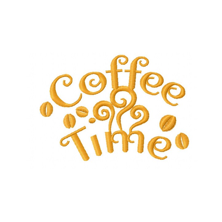 Coffee time 5 embroidery design - Embroidery Design
