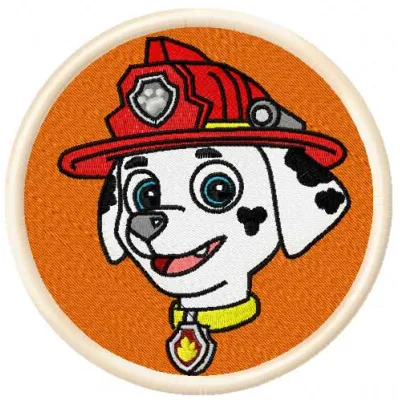 Preview of the Marshall 3 embroidery design from the Paw Patrol collection, showcasing vibrant stitching patterns.