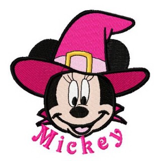 Minnie the witch embroidery design - Embroidery Design