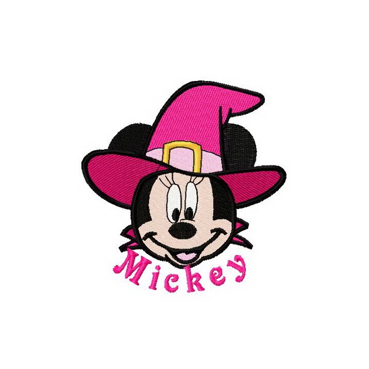Minnie the witch embroidery design - Embroidery Design